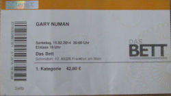 Gary Numan Frankfurt Ticket 2014